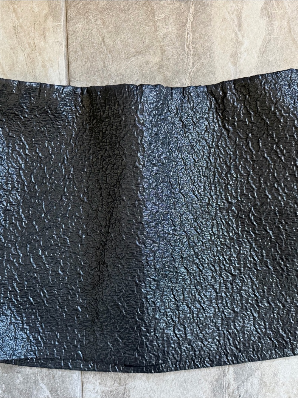 Abercrombie & Fitch Black Textured Mini Skirt with Sheen